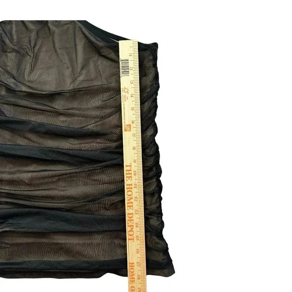 NWT Torrid Ruched Mesh One Shoulder Contrast Lining Top- Black 00 NWT - Picture 8 of 11